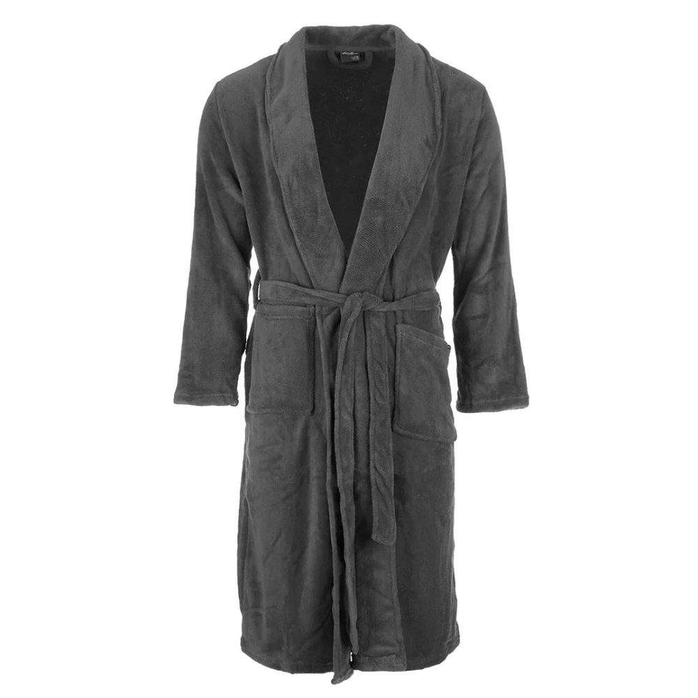 BRAND NEW Eddie Bauer Mens Lounge Robe CHARCOAL Size L/XL NWT